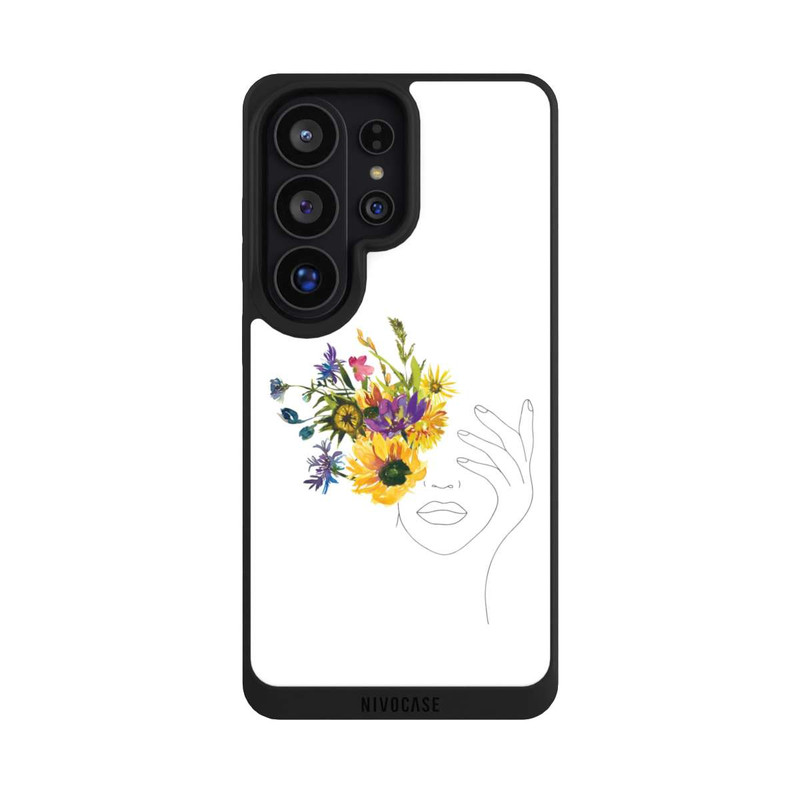 Galaxy S26 Ultra NIVOpure Line Art Frau Sonnenblumen