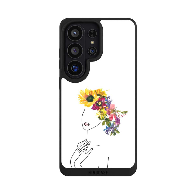 Galaxy S26 Ultra NIVOpure Line Art Woman flowercrown