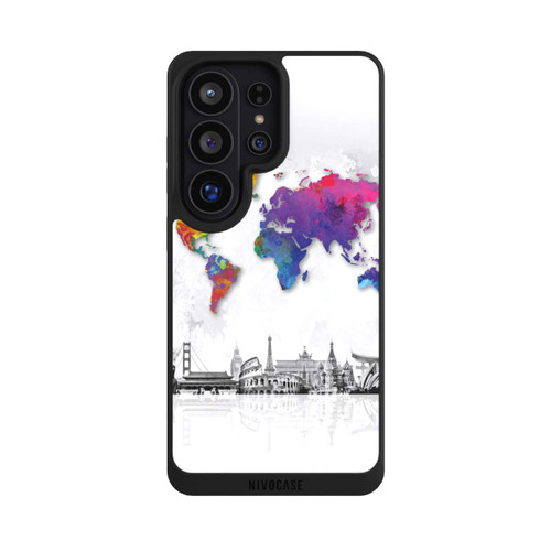 Samsung Galaxy S26 Ultra NIVOpure Weltkarte mit Skyline