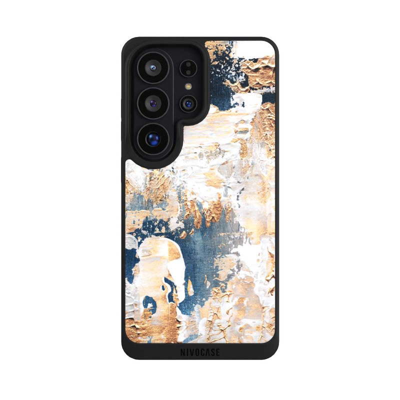 Galaxy S26 Ultra NIVOpure Abstraktion Blau und Gold
