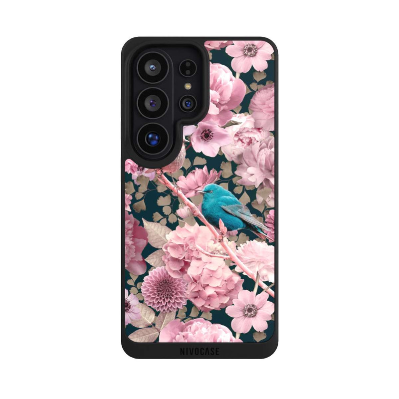 Galaxy S26 Ultra NIVOpure Spatzen im rosa Blumenmuster