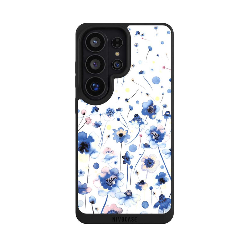 Galaxy S26 Ultra NIVOpure Aquarelltinte blaue Blumen
