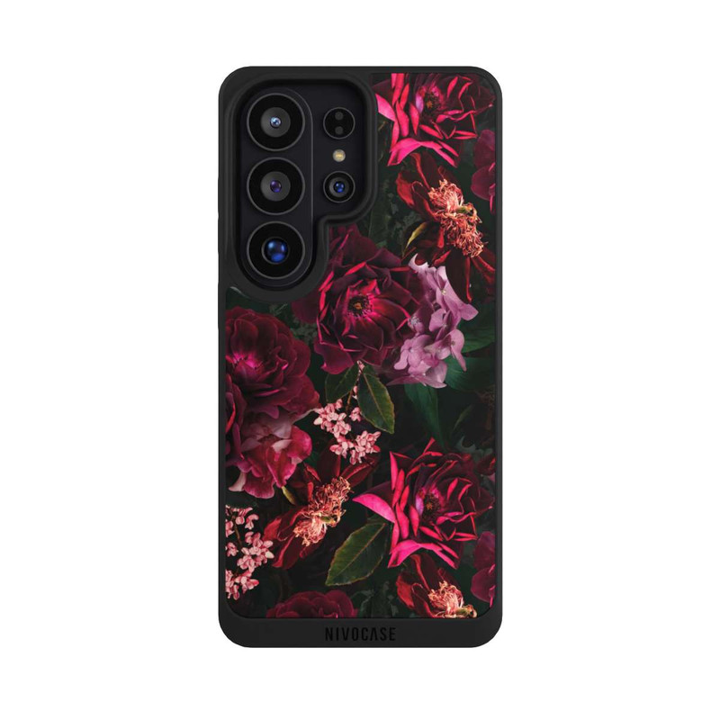 Galaxy S26 Ultra NIVOpure Dunkelrote und rosa Blüten