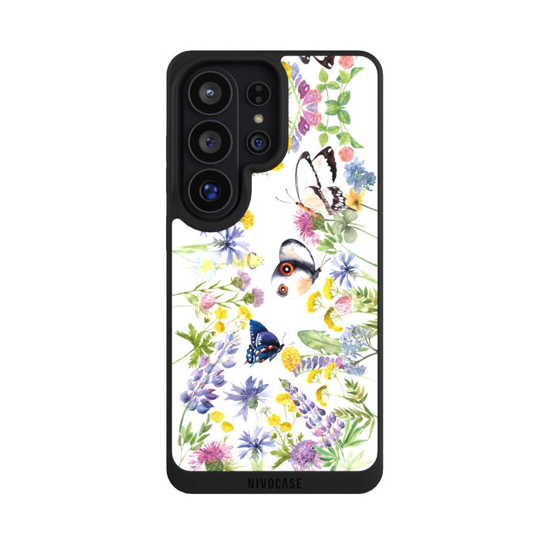 Galaxy S26 Ultra NIVOpure Bunte Frühlingsblumen und Schmetterlinge