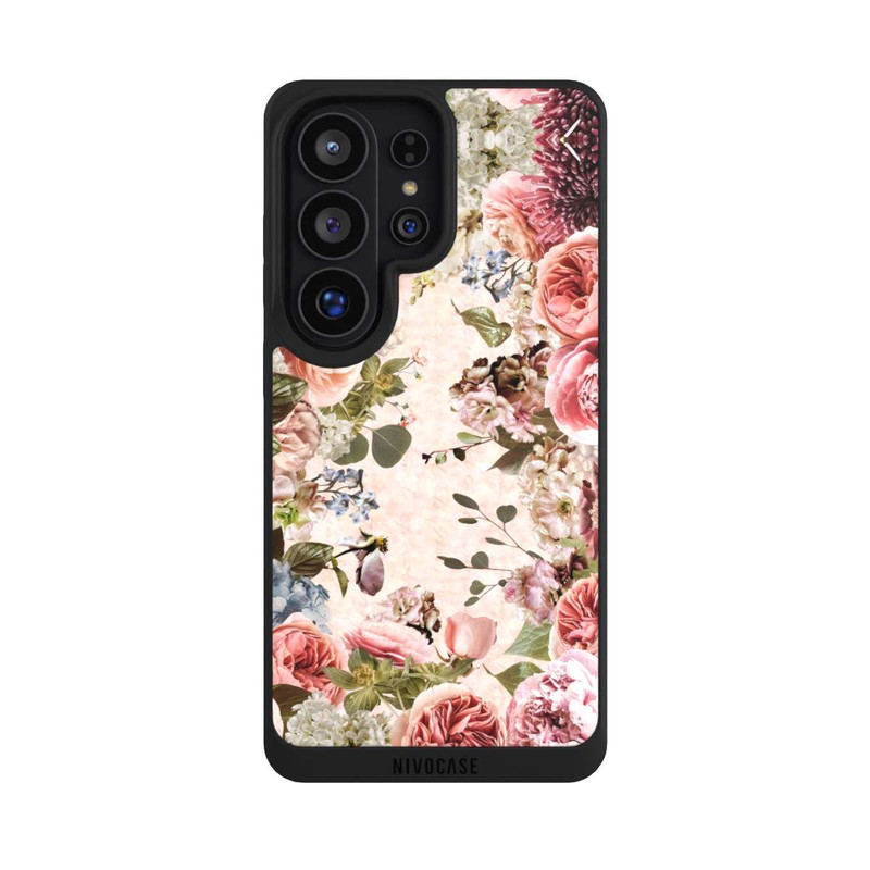 Galaxy S26 Ultra NIVOpure Cadre floral pivoines pastel