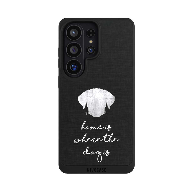 Galaxy S26 Ultra NIVOpure Home Is Where The Dog Is - White on Black