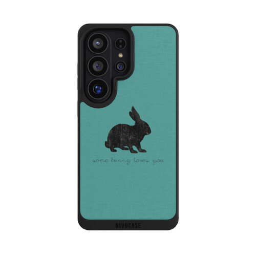 Samsung Galaxy S26 Ultra NIVOpure Some Bunny Loves You - Black on Turquoise