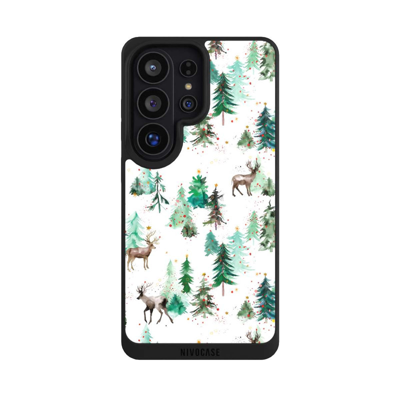 Galaxy S26 Ultra NIVOpure Hirsche und Winterweihnachtsbäume