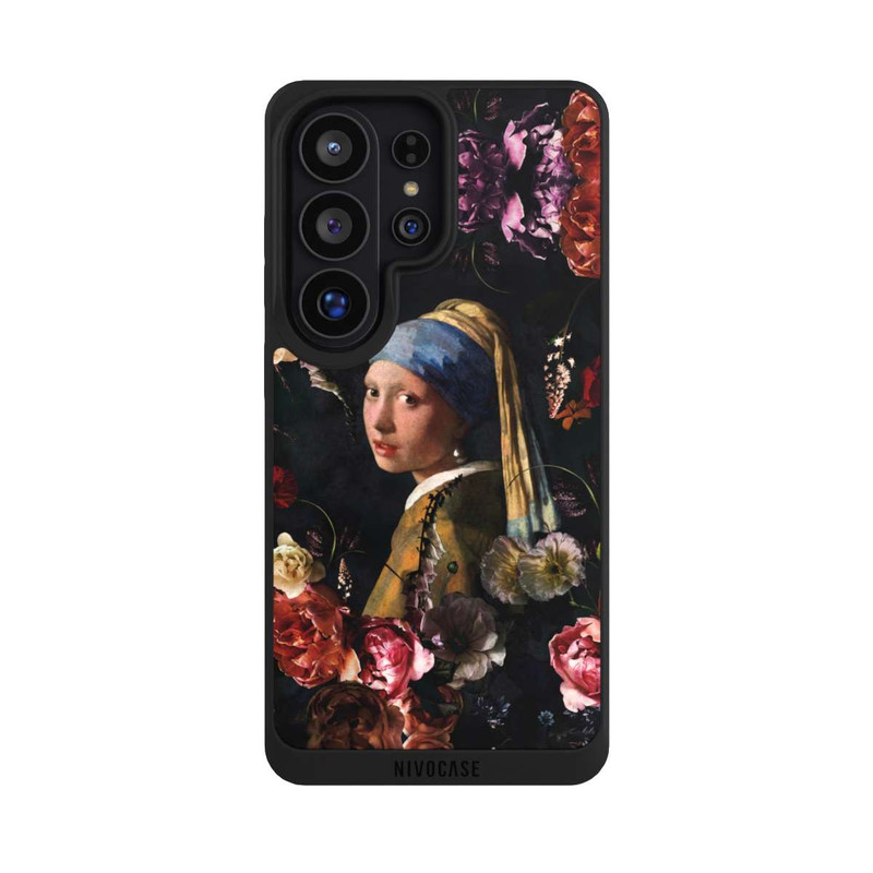 Galaxy S26 Ultra NIVOpure Mädchen mit Perlenohrringen und Rosen