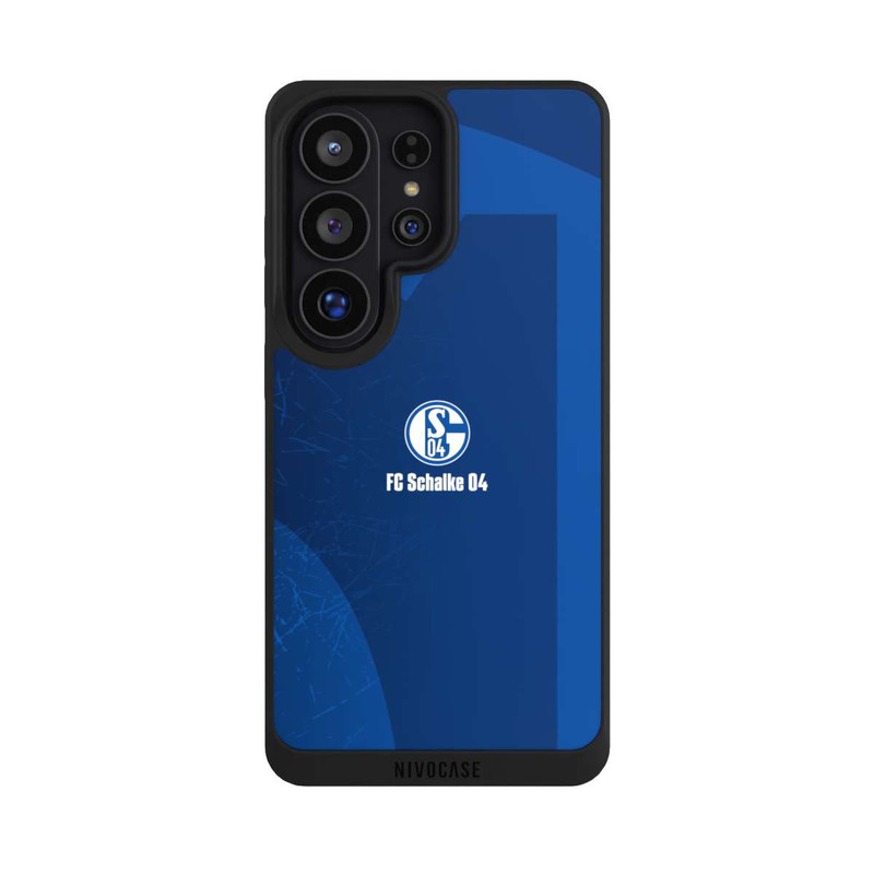 Galaxy S26 Ultra NIVOpure Schalke 04 Blauer Hintergrund Mit Logo