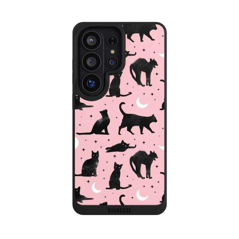 Galaxy S26 Ultra NIVOpure Katzen und Mond auf Rosa