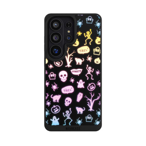 Samsung Galaxy S26 Ultra NIVOpure Neon Halloween Stickers Black Background