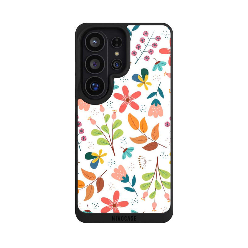 Galaxy S26 Ultra NIVOpure Blüten und Blätter weiß