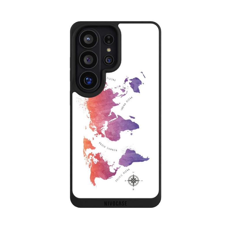 Galaxy S26 Ultra NIVOpure Worldmap (Watercolor) white