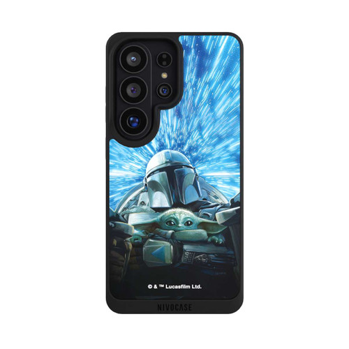 Samsung Galaxy S26 Ultra NIVOpure Grogu und Mando fliegen blau