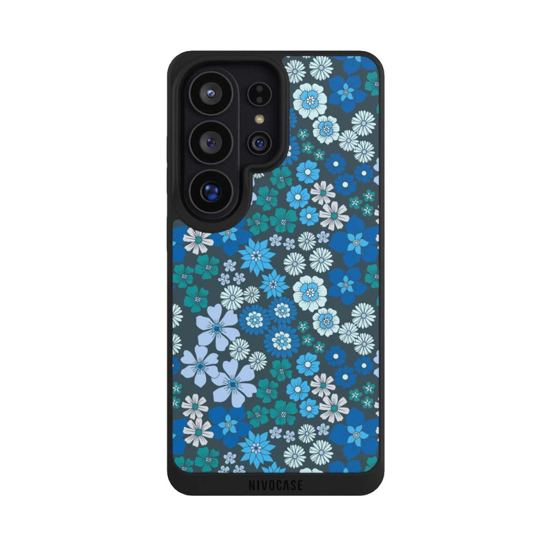 Galaxy S26 Ultra NIVOpure Blue Flowers DeinDesign