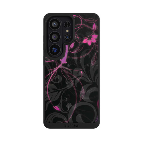 Samsung Galaxy S26 Ultra NIVOpure Black and Pink Autumn Flowers 