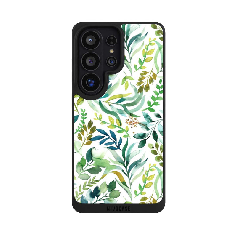Galaxy S26 Ultra NIVOpure Watercolor Palms Leaves Botanical Green