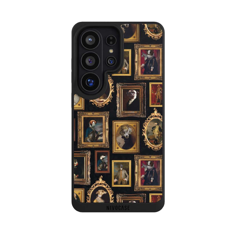 Galaxy S26 Ultra NIVOpure Bilderrahmen Muster Hunde altmodisch mit KI