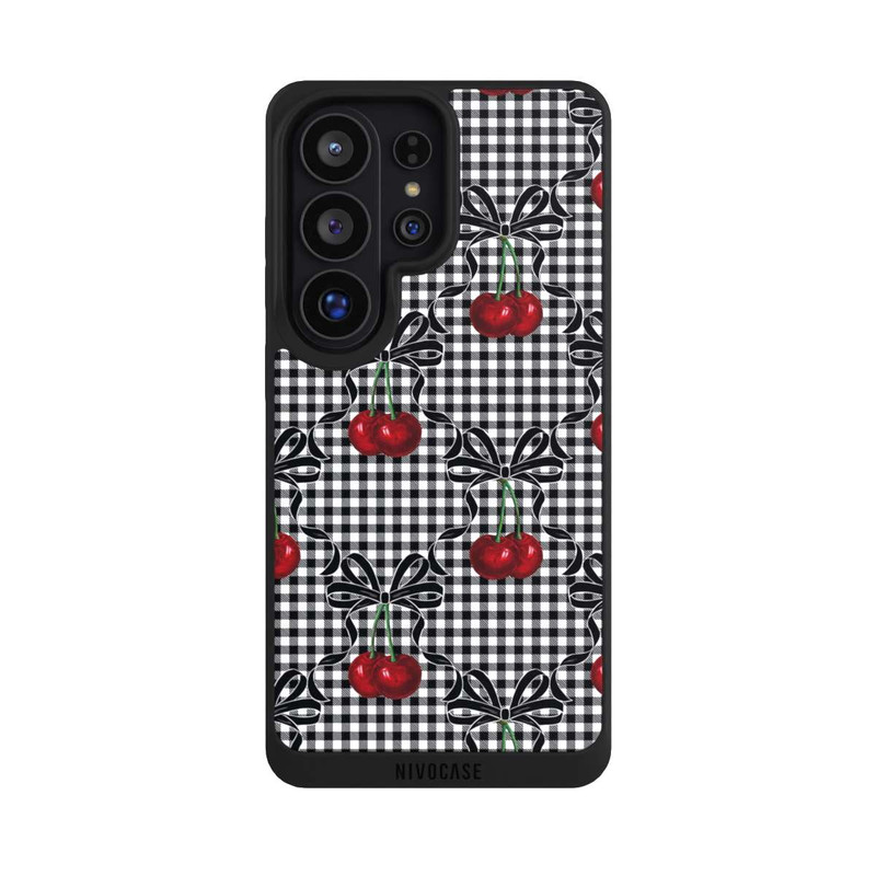 Galaxy S26 Ultra NIVOpure Kirschen Muster Schwarz