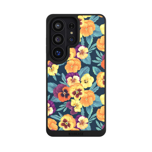 Samsung Galaxy S26 Ultra NIVOpure Pansies on Navy