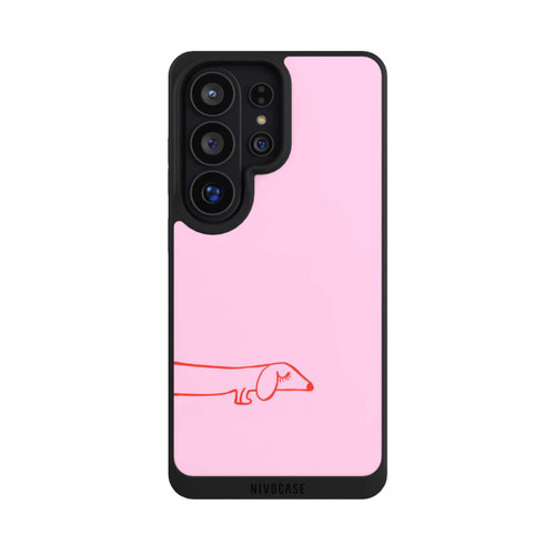 Samsung Galaxy S26 Ultra NIVOpure Dachshund Illustration Pink
