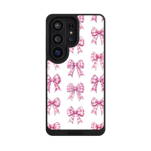 Samsung Galaxy S26 Ultra NIVOpure Pink Gingham Hearts and Bows with AI