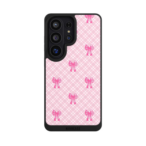 Samsung Galaxy S26 Ultra NIVOpure Pink Bows and Plaid Pattern