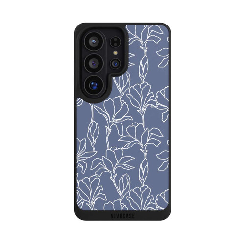 Samsung Galaxy S26 Ultra NIVOpure Flower Silhouettes on Blue