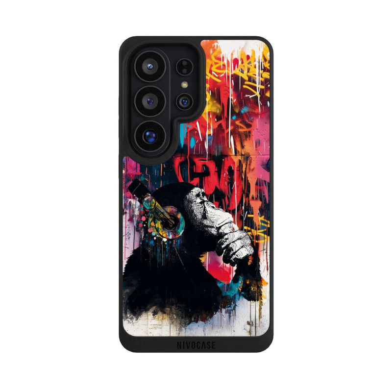 Galaxy S26 Ultra NIVOpure Affe Stereo Kopfhörer Graffiti Street Art Blau