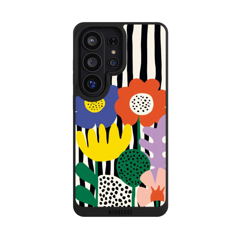 Galaxy S26 Ultra NIVOpure Flowers Striped Background