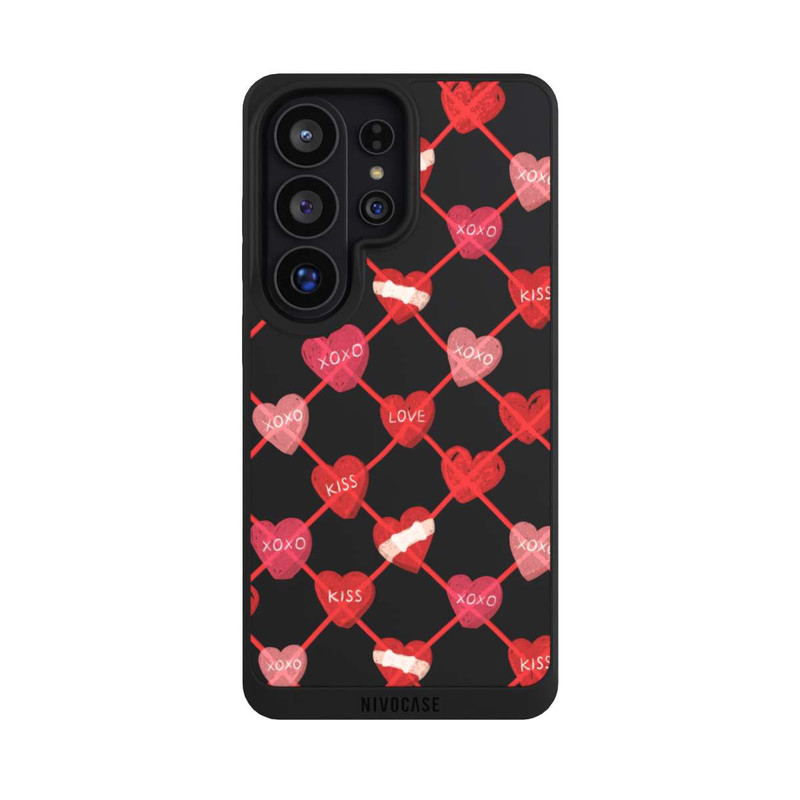 Galaxy S26 Ultra NIVOpure Herz Muster XOXO Rot