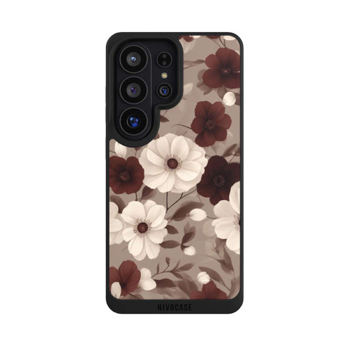 Samsung Galaxy S26 Ultra NIVOpure Negative Flower Bordeaux White with AI