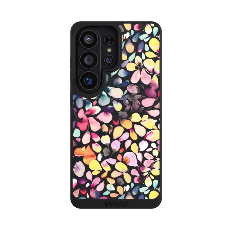 Galaxy S26 Ultra NIVOpure Eukalyptus Aquarellblätter Schwarz