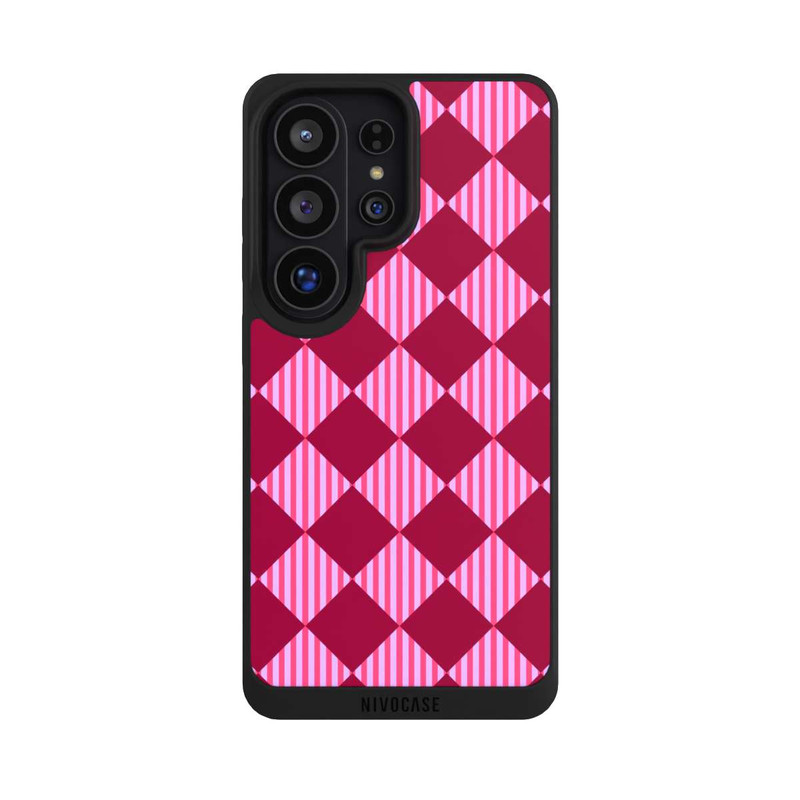 Galaxy S26 Ultra NIVOpure Diamond Pattern Red Pink