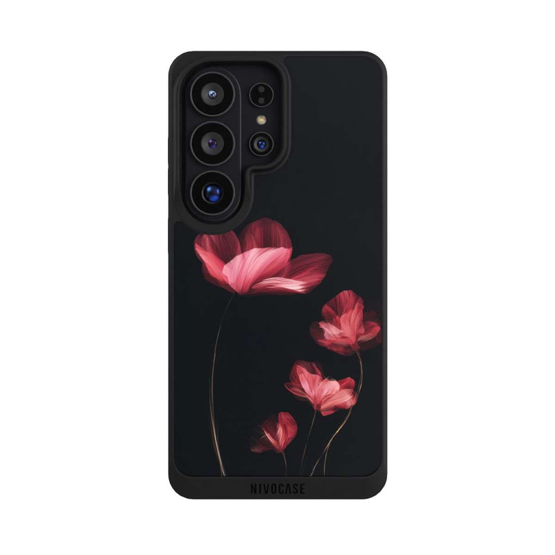 Galaxy S26 Ultra NIVOpure Burgunder Blüten schwarz
