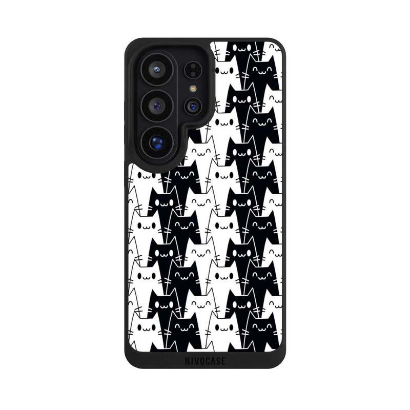 Galaxy S26 Ultra NIVOpure Papier Peint Chat Noir Blanc