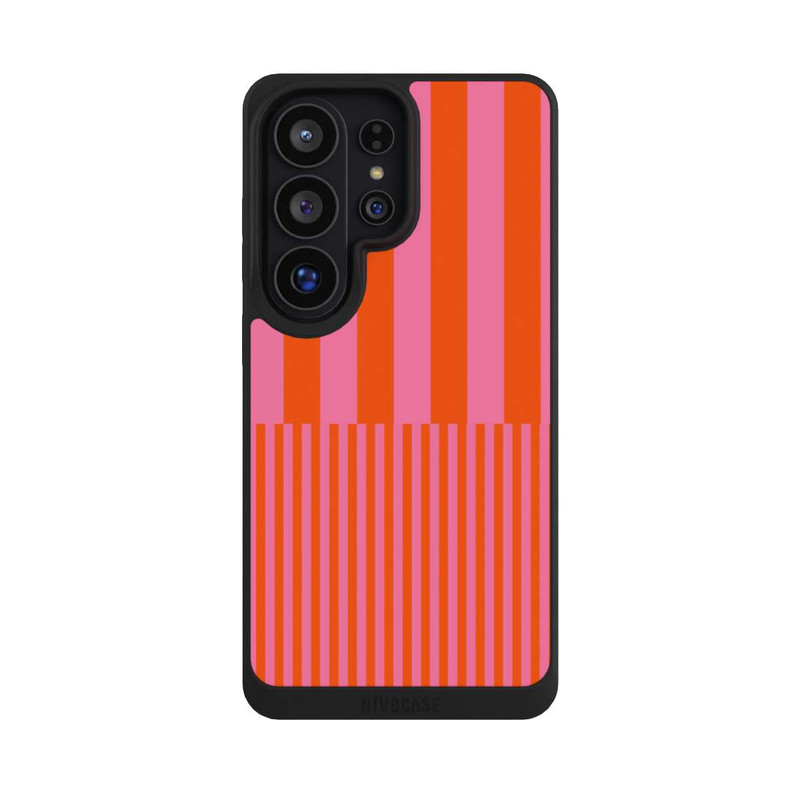 Galaxy S26 Ultra NIVOpure Striped Pattern Pink Red