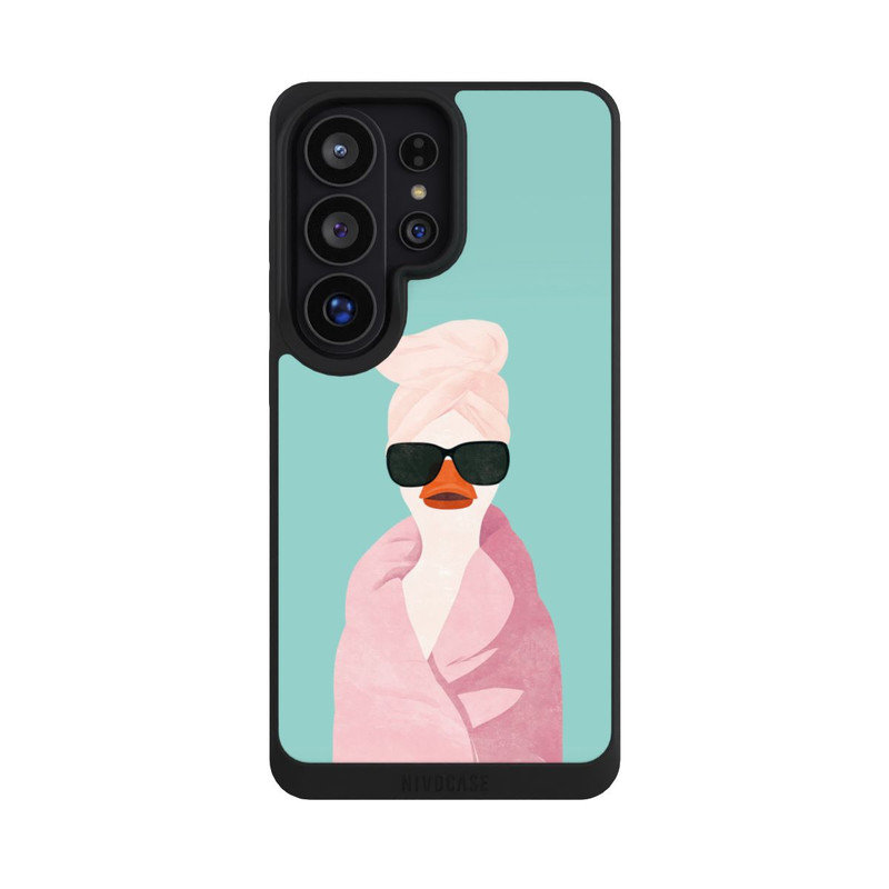 Galaxy S26 Ultra NIVOpure Turquoise Duck Wearing a Turban with AI