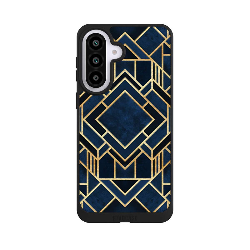 Galaxy A57 5G NIVOpure Kunst Deko Blau Golddruck
