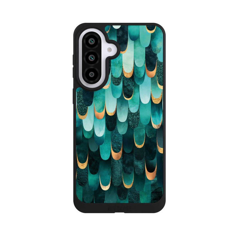 Galaxy A57 5G NIVOpure Feathered Turquoise Gold Print
