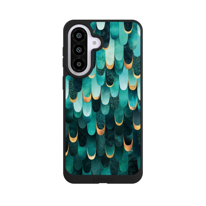 Galaxy A57 5G NIVOpure Feathered Turquoise Gold Print