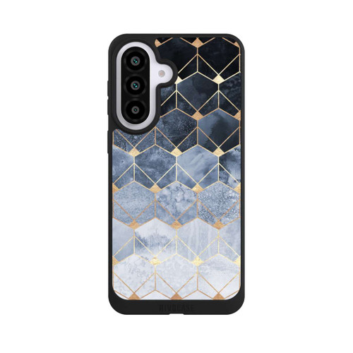 Samsung Galaxy A57 5G NIVOpure Blaue Sechsecke und Diamanten Golddruck