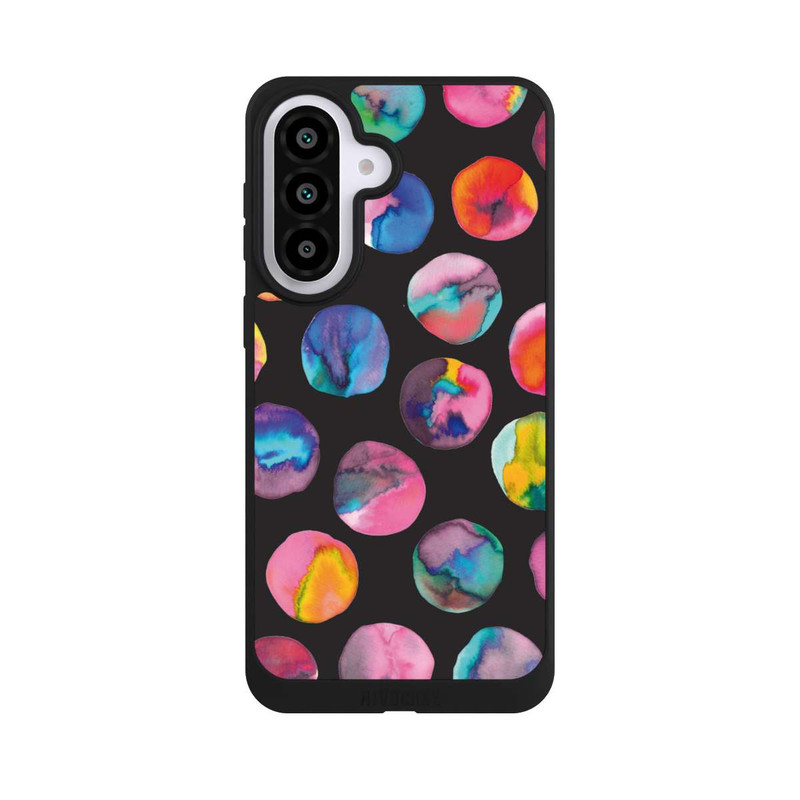 Galaxy A57 5G NIVOpure Colorful Ink Marbles Dots Black