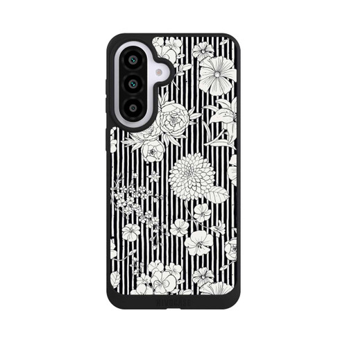 Samsung Galaxy A57 5G NIVOpure Fleurs et rayures noir et blanc