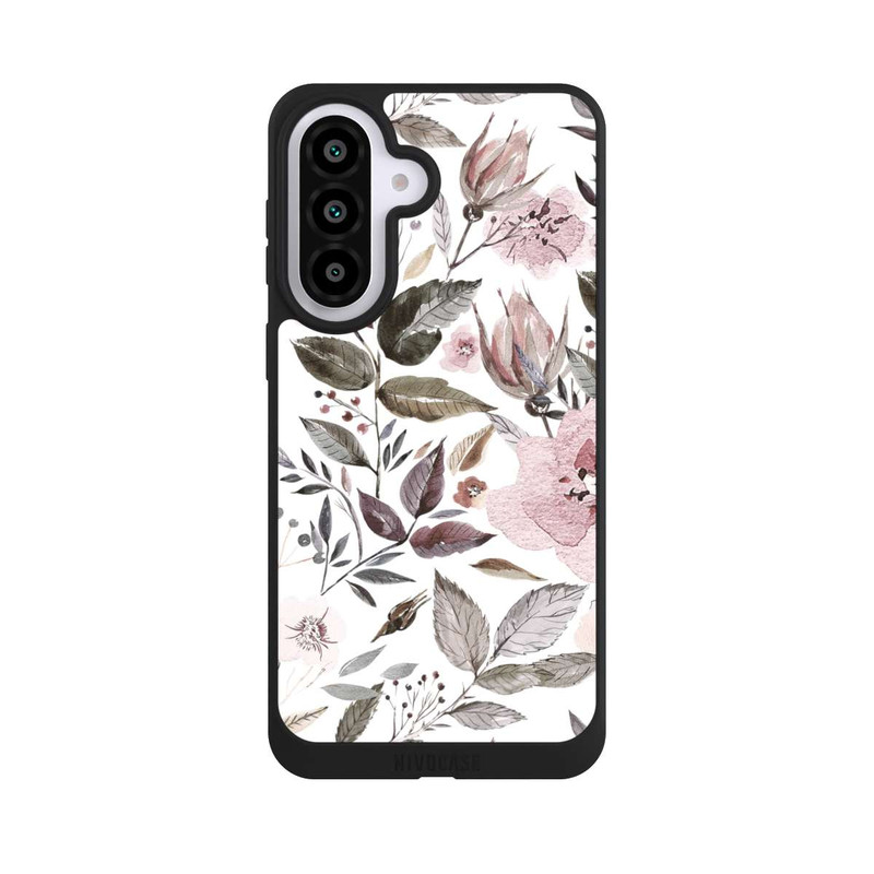 Galaxy A57 5G NIVOpure Aquarelle Fleurs Roses Brunes