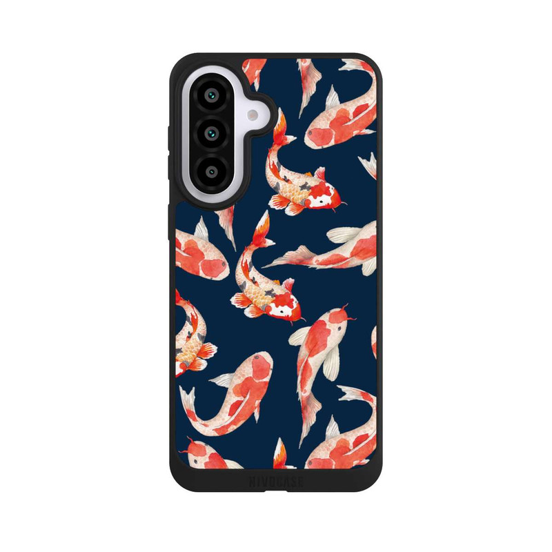Galaxy A57 5G NIVOpure Koi auf blauem Hintergrund
