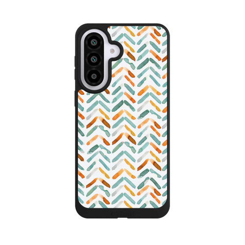 Samsung Galaxy A57 5G NIVOpure Elegantes Herbstchevron Blau Orange