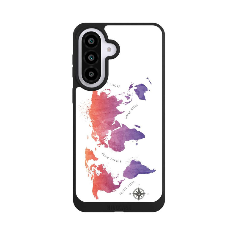 Galaxy A57 5G NIVOpure Worldmap (Watercolor) white