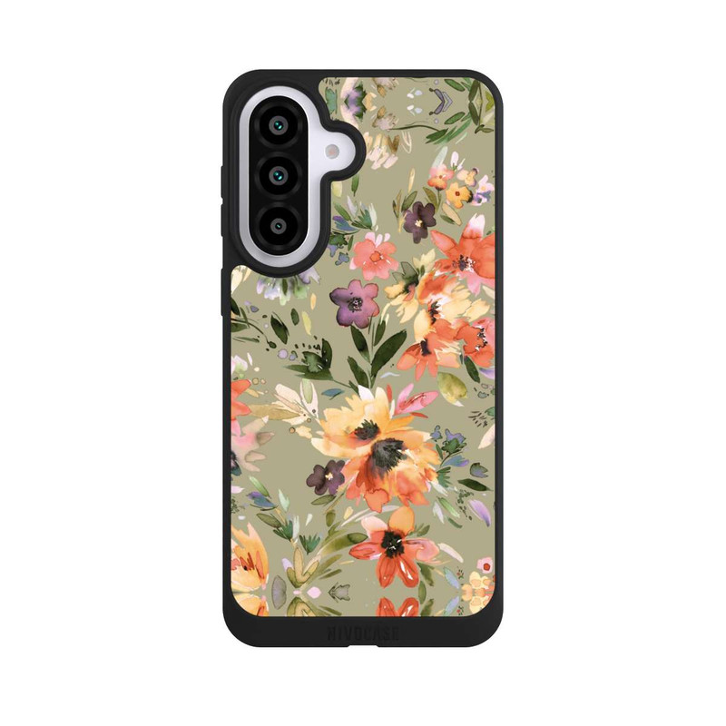 Galaxy A57 5G NIVOpure Painterly Tropical Flowers Sage Green